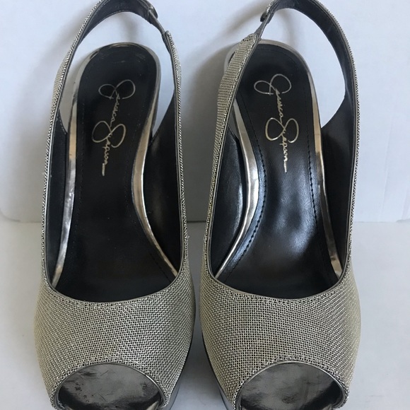 Jessica Simpson Silver “Halie2” Mesh Slingbacks - Picture 2 of 6